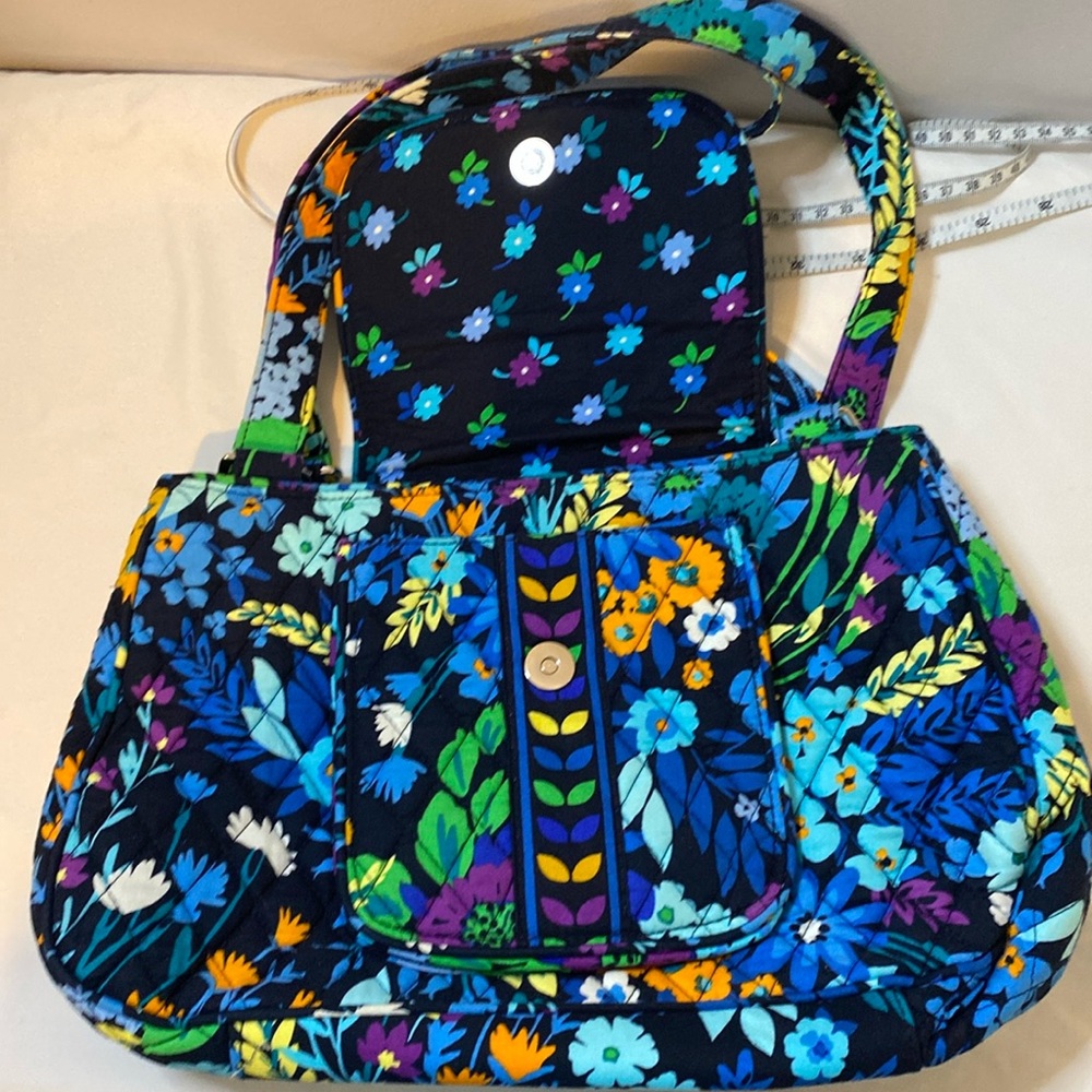Women's Vera Bradley Midnight Blues Floral Quilted Bag Retired 2016?, preowned - Picture 3 of 9